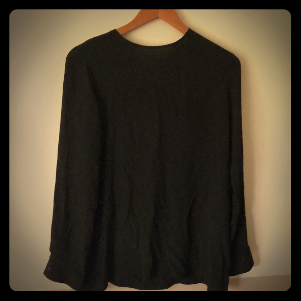Emporio Armani silk long sleeve tunic shirt